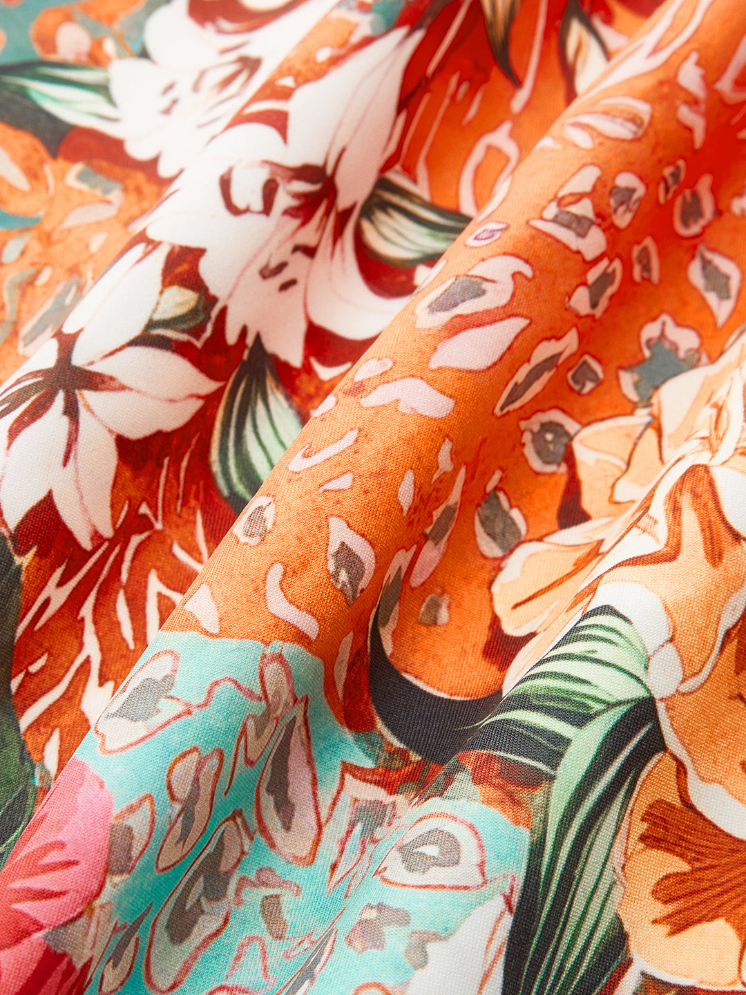 Robe à Dos Croisé Imprimé Floral