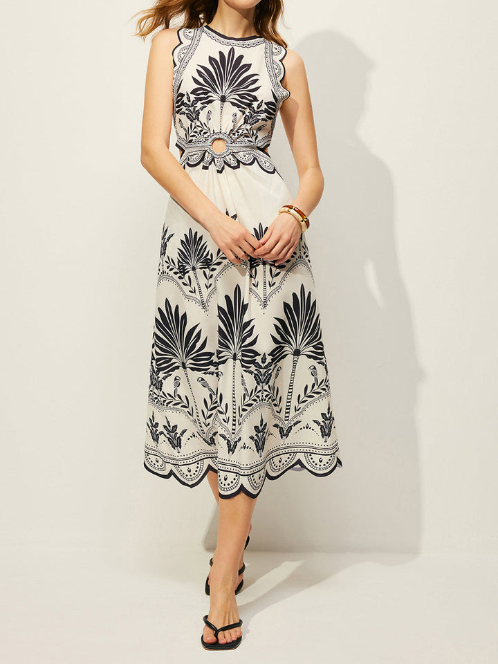 Robe à découpes florale bohème
