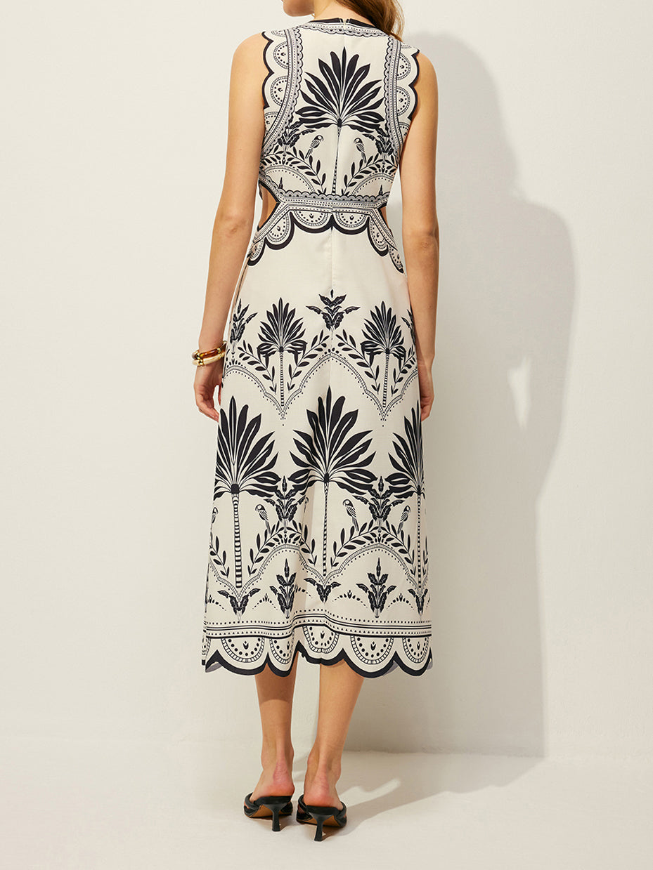 Robe à découpes florale bohème