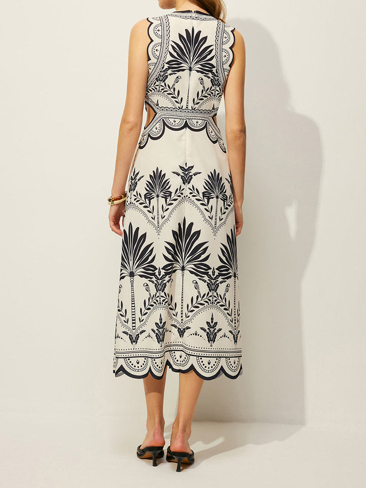 Robe à découpes florale bohème
