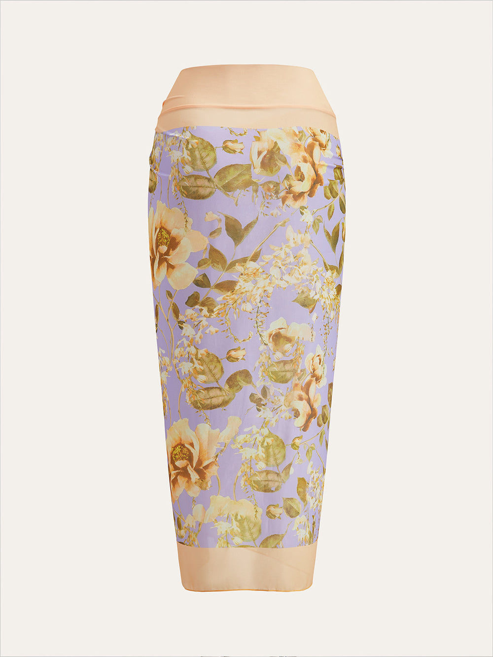 Couverture en maille avec ceinture nouée et imprimé floral