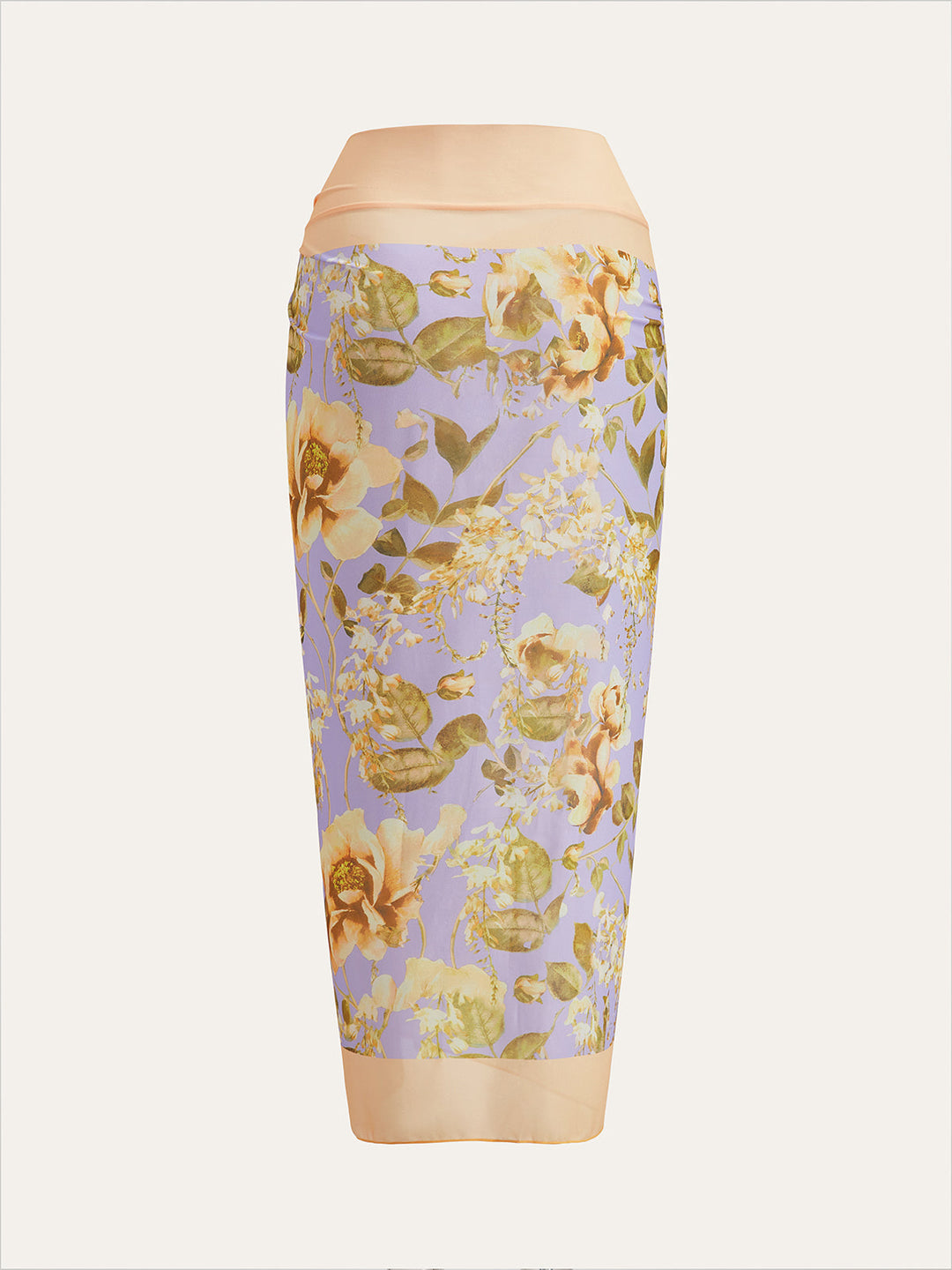 Couverture en maille avec ceinture nouée et imprimé floral