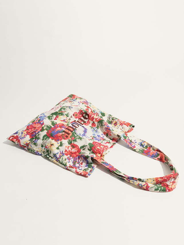 Sac Imprimé Fleuri Tropical en Coton