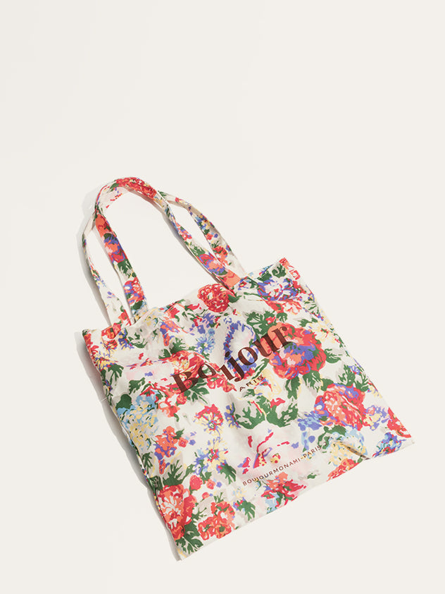 Sac Imprimé Fleuri Tropical en Coton