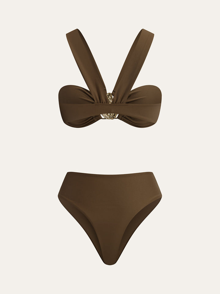 Ensemble Bikini à Décoration Métallique