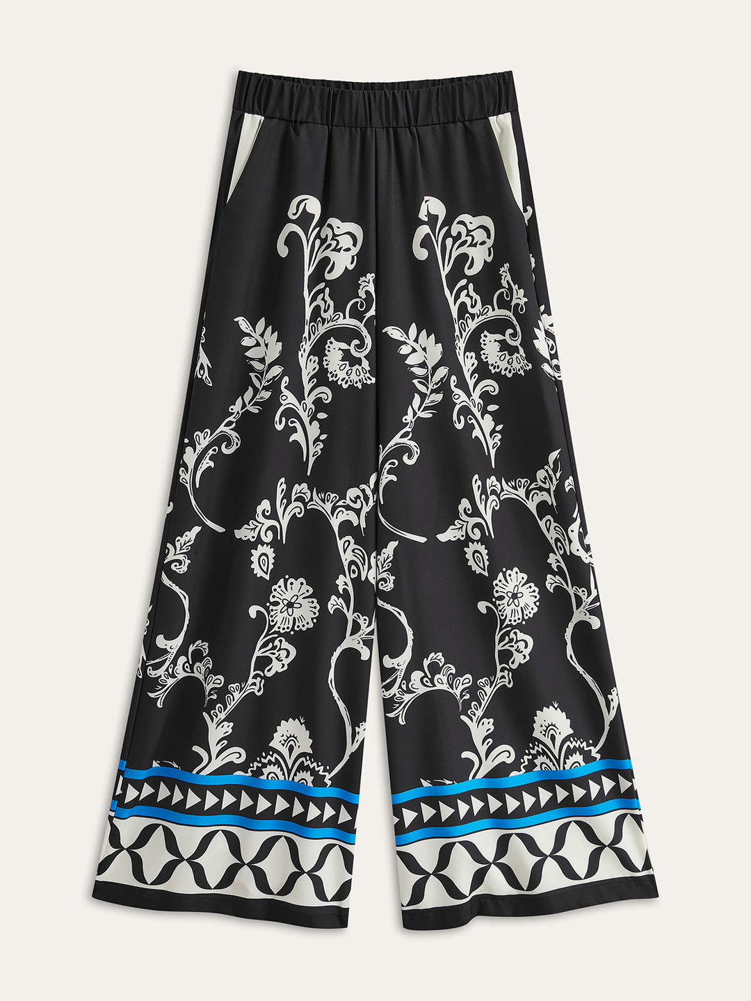 Ensemble Pantalon à Revers Imprimé Oversize