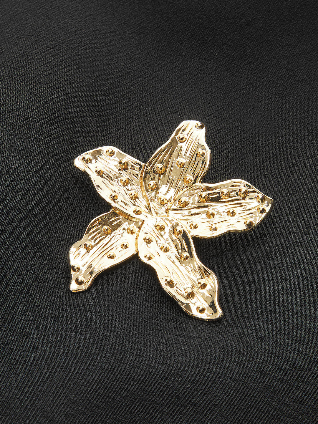 Robe Courte à Col Haut et Boutons Métalliques
