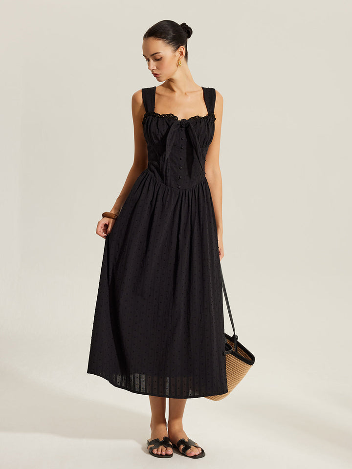 Robe en Coton avec Décolleté Coeur
