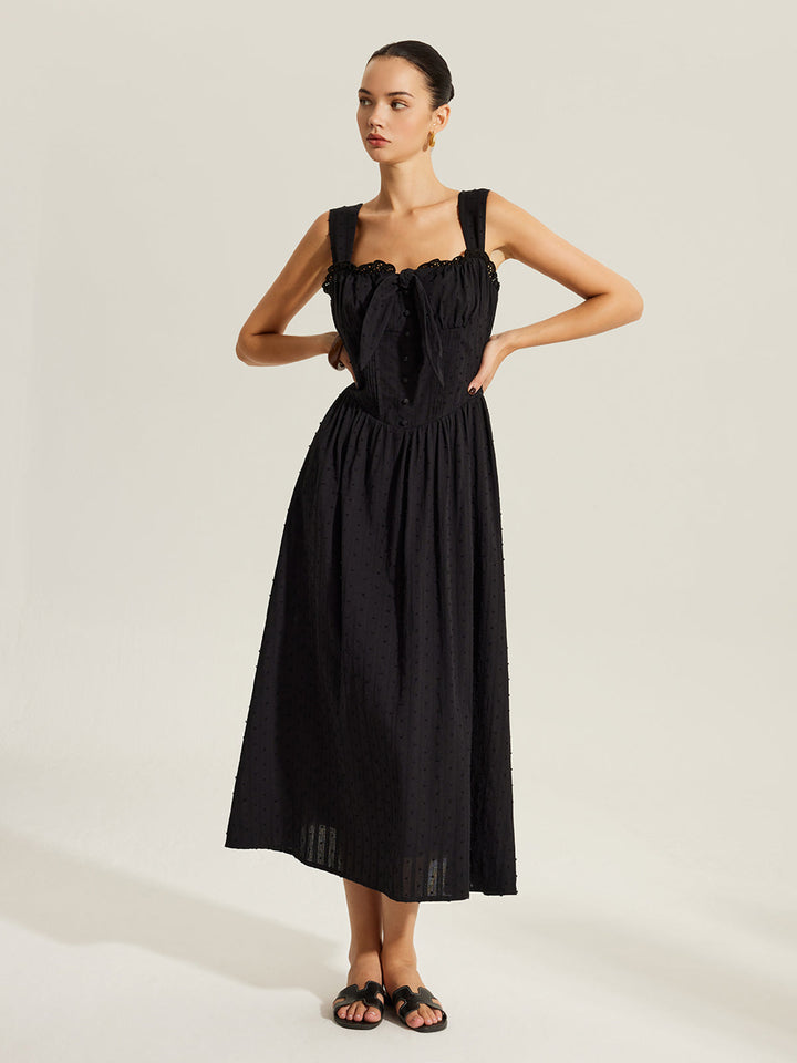 Robe en Coton avec Décolleté Coeur