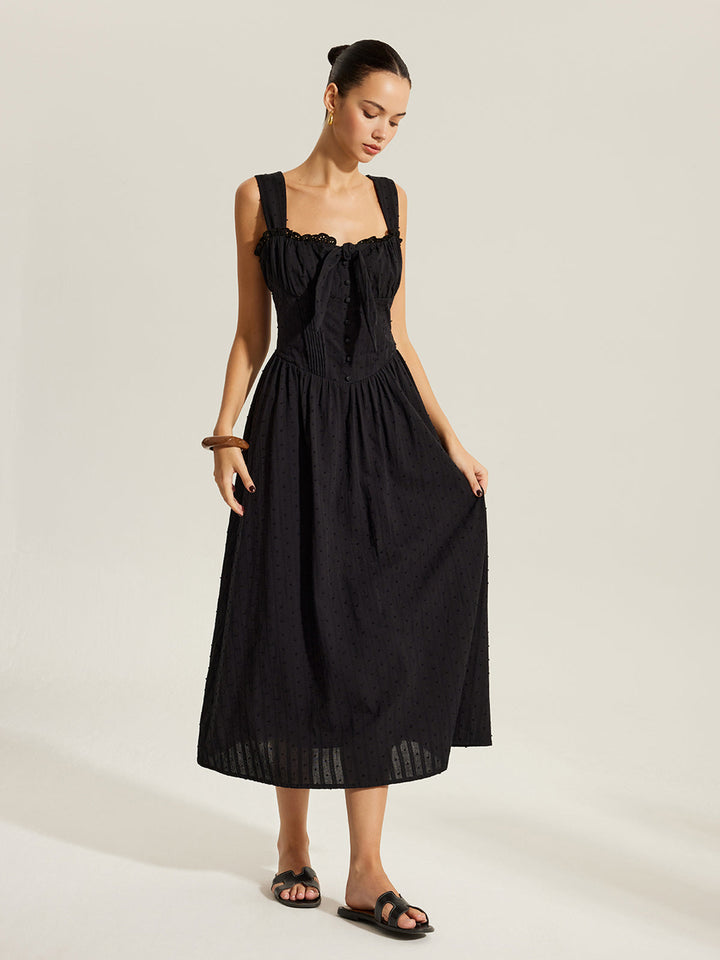 Robe en Coton avec Décolleté Coeur