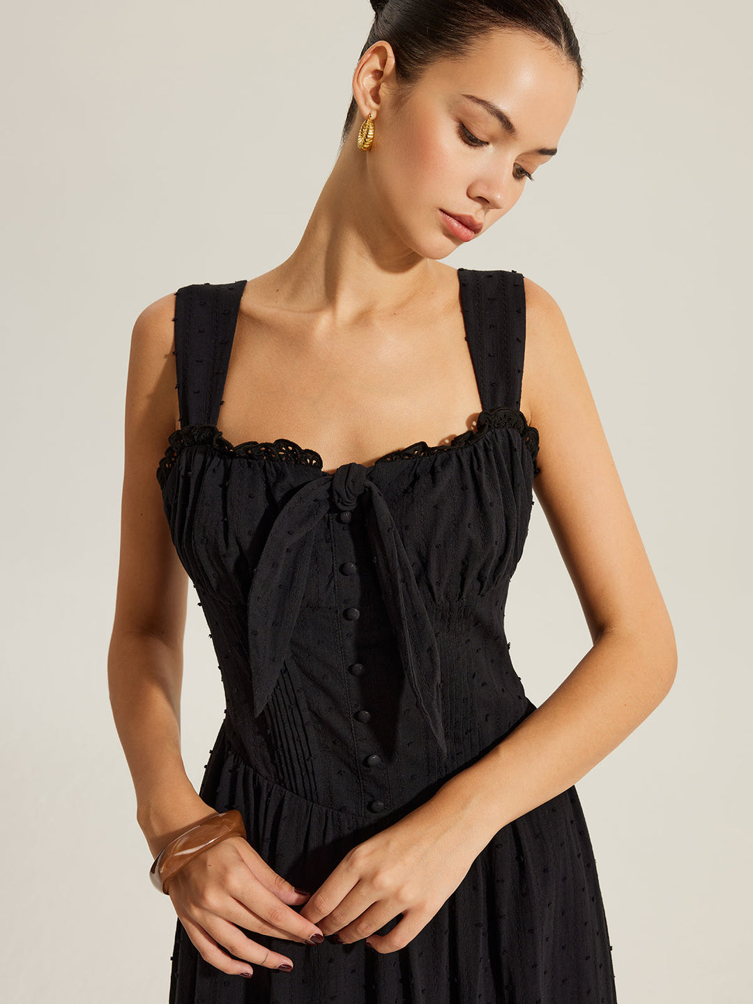 Robe en Coton avec Décolleté Coeur