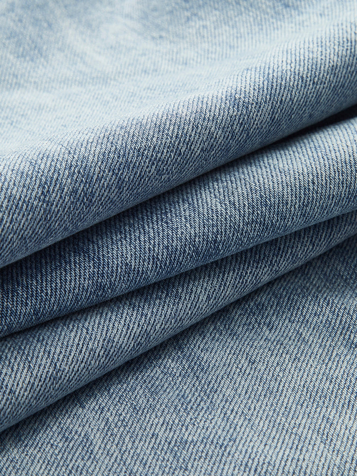 Jeans Large Jambe Taille Asymétrique