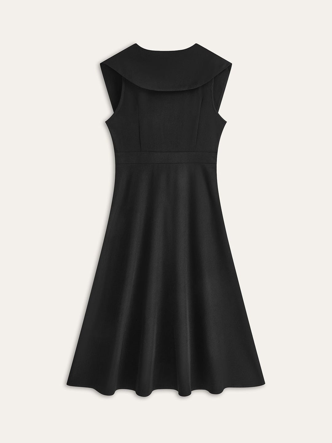 Robe Patineuse à Boutons et Col Large