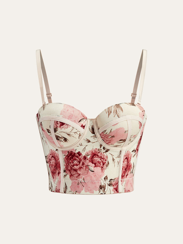 Haut Corset Imprimé Floral