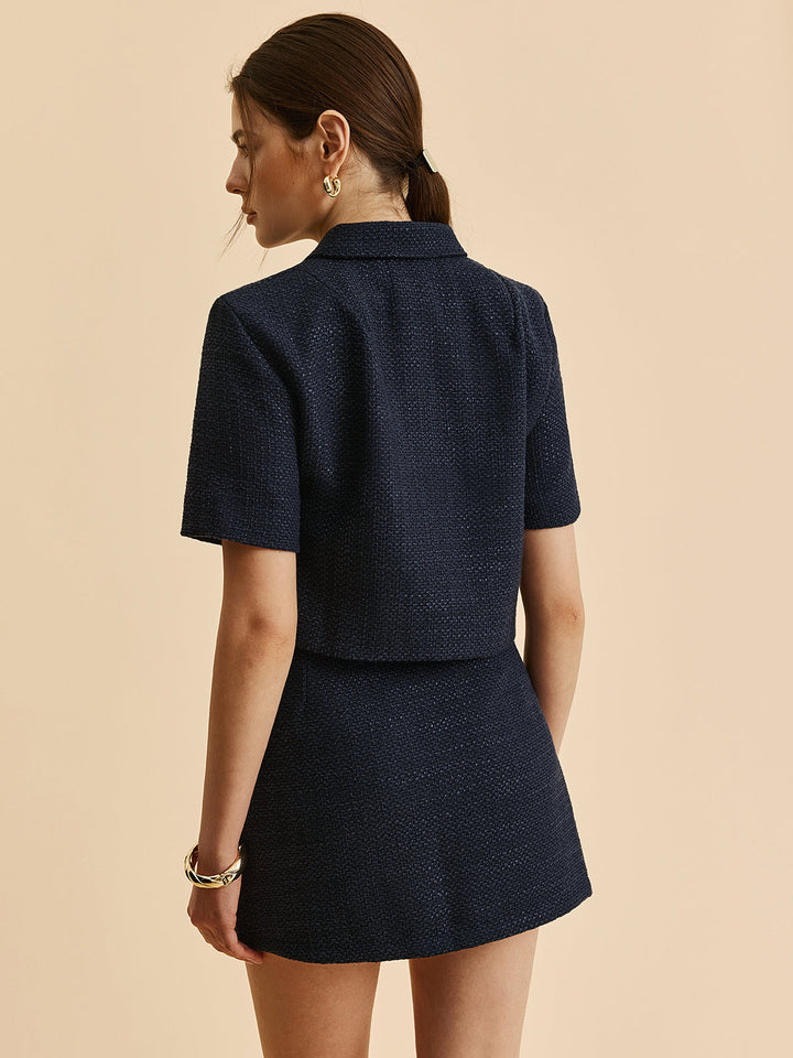 Veste à poches à manches courtes