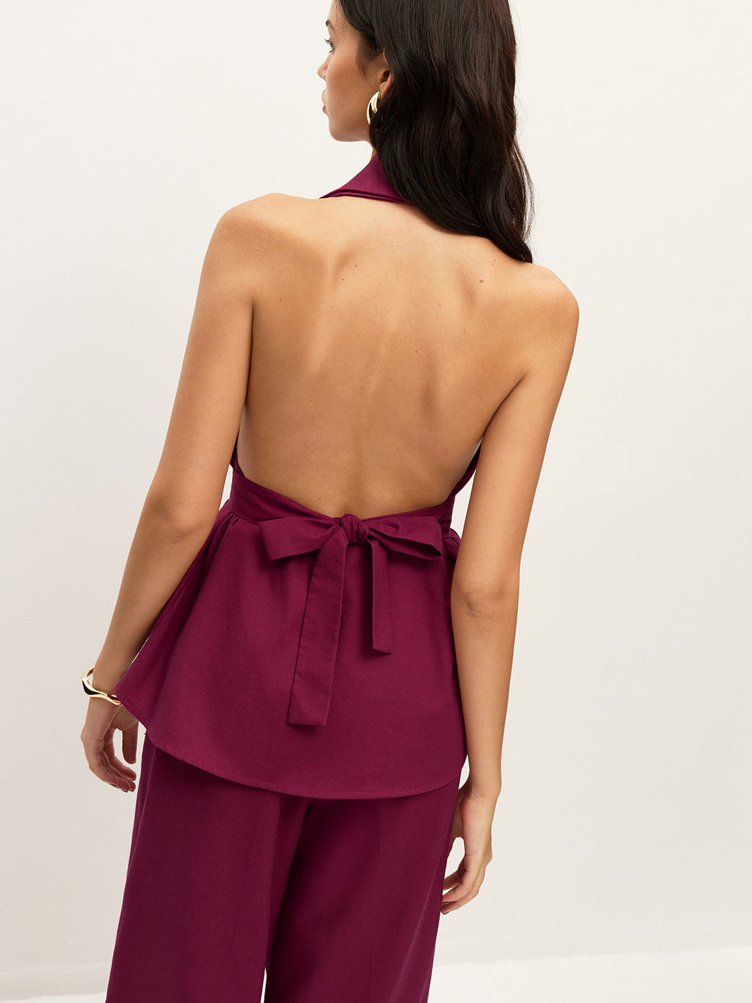 Ensemble Pantalon à Poches Ceinture à Colhalter