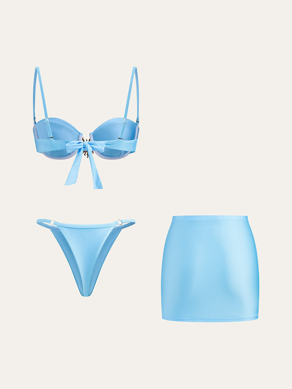 Ensemble Bikini Cache-Maillot Avec Jupe