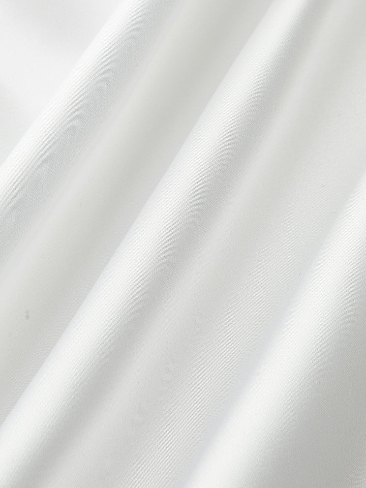 Chemise boutonnée à col écarté et manches longues