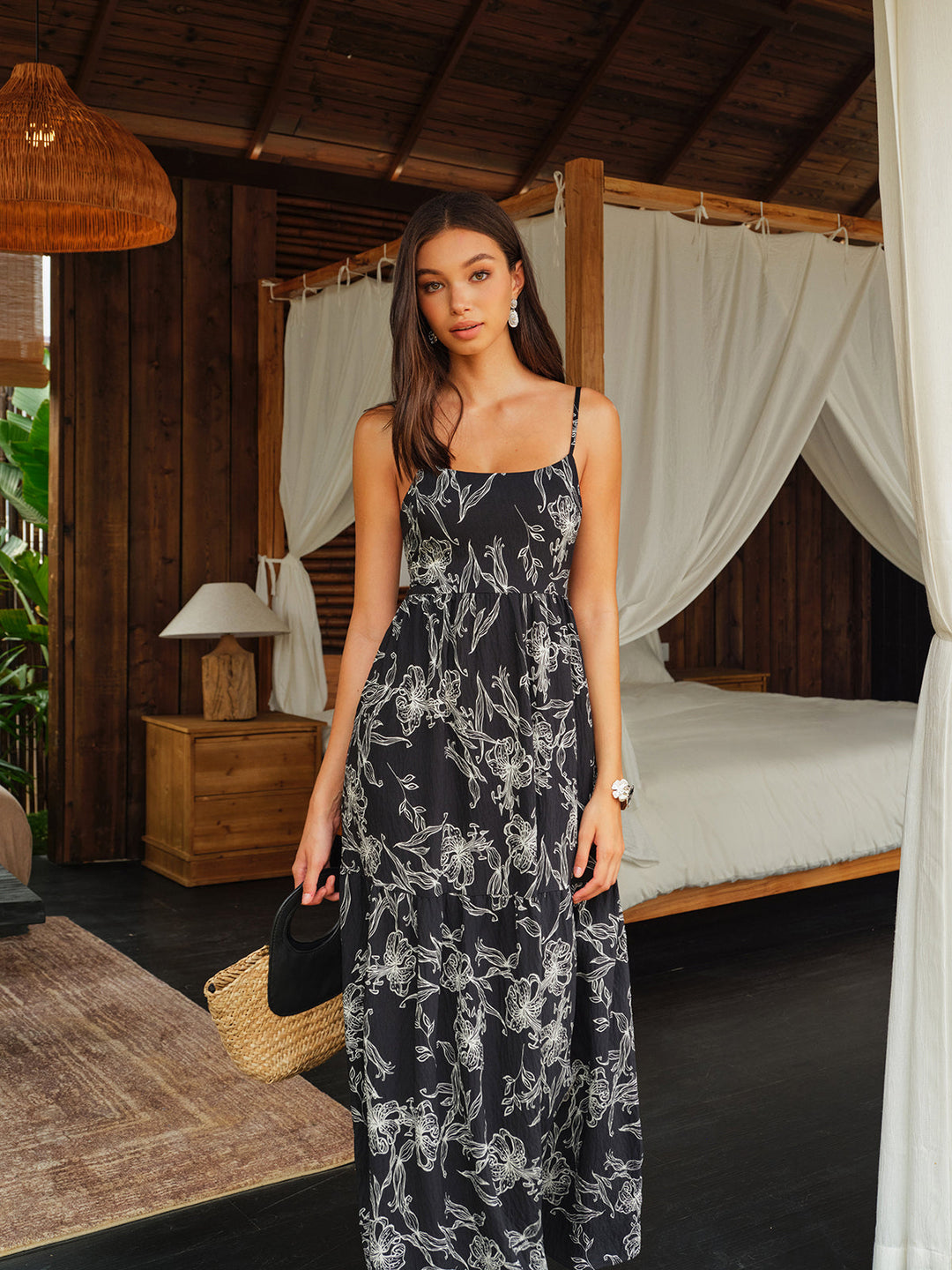 Robe Cami Fleurie Dos Nu