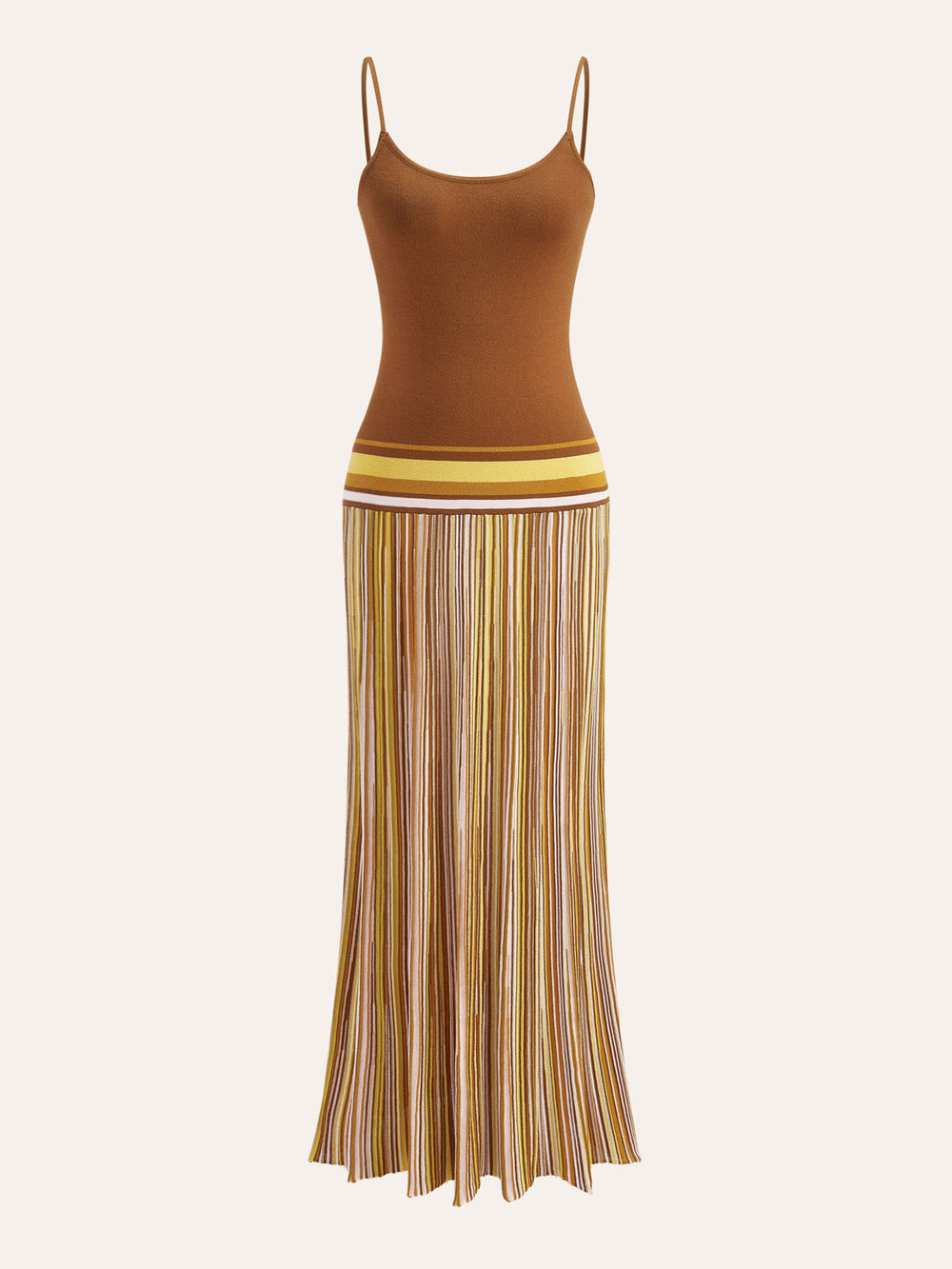 Robe Patineuse En Maille Rayée
