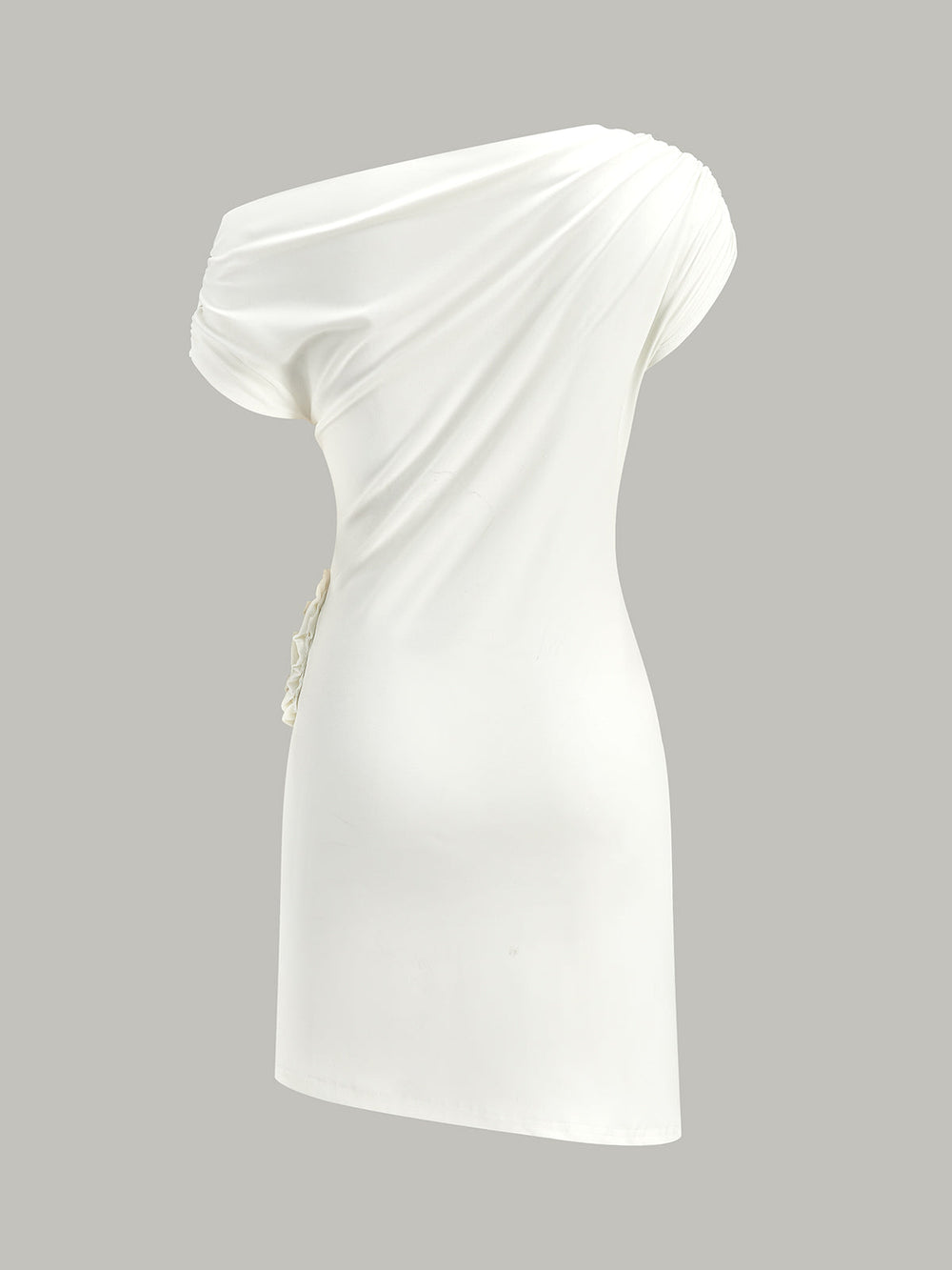 Robe à épaules dénudées avec détail rosette