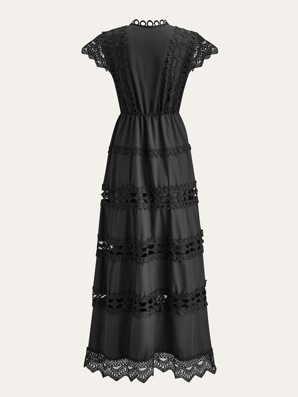 Robe en dentelle à œillets avec ceinture