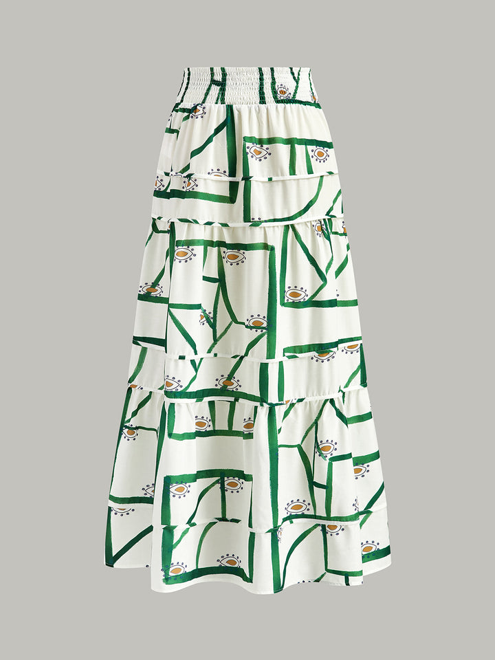 Ensemble Jupe à Volants et Camisole à Liens Devant