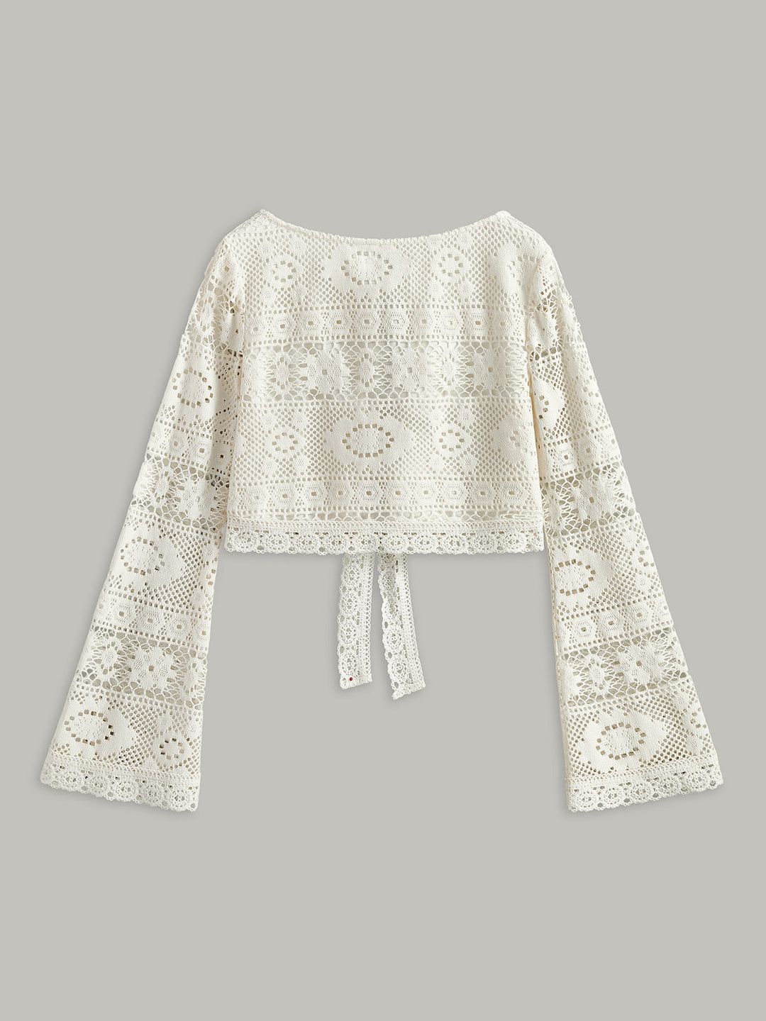 Ensemble Jupe Semi-Transparente à Liens au Crochet