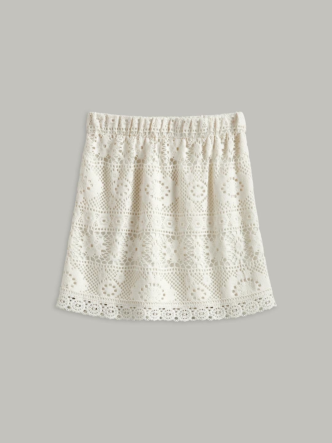 Ensemble Jupe Semi-Transparente à Liens au Crochet