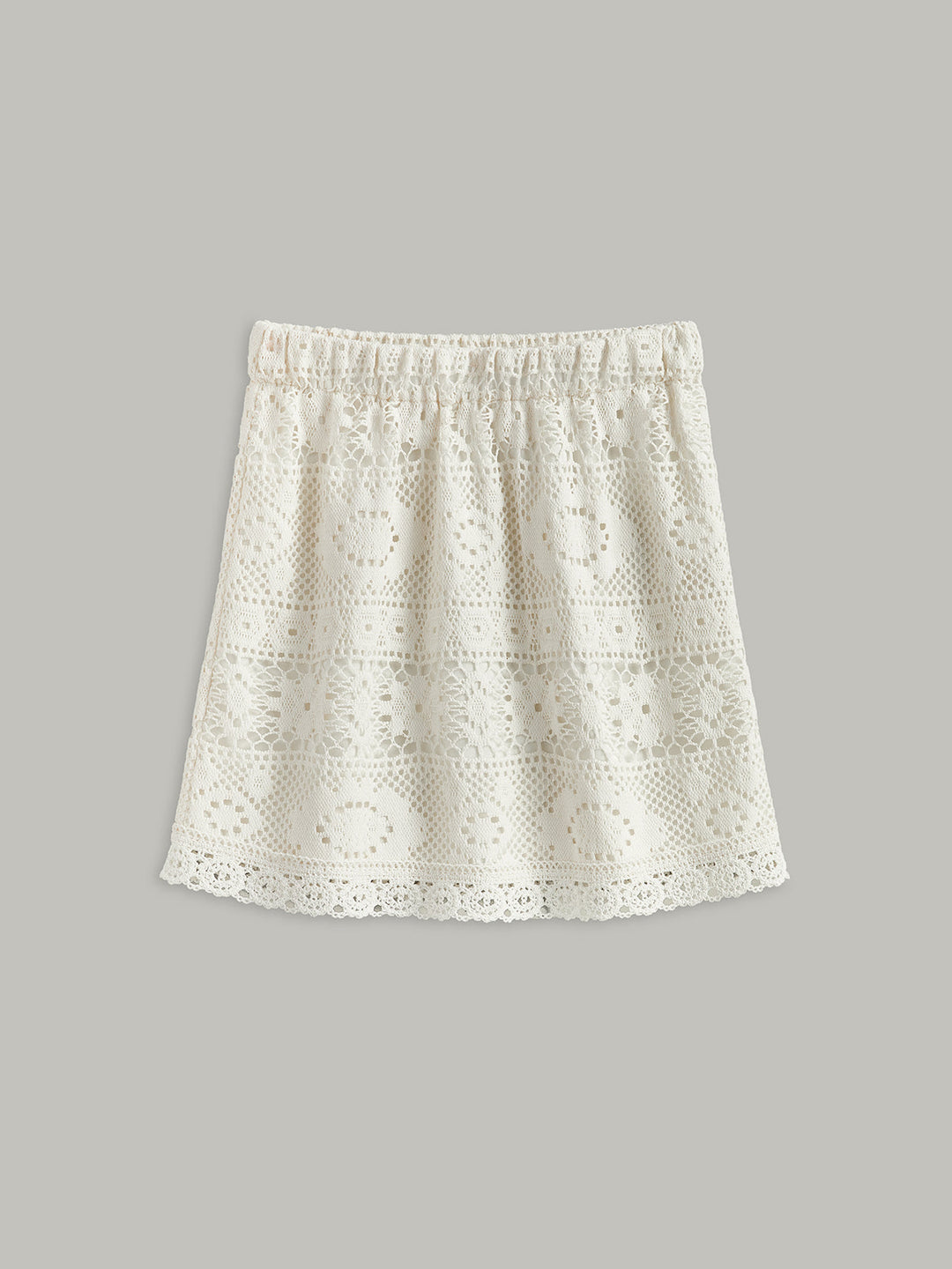 Ensemble Jupe Semi-Transparente à Liens au Crochet