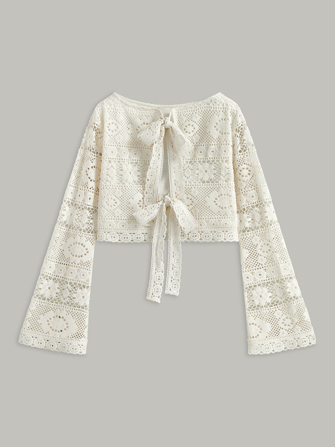 Ensemble Jupe Semi-Transparente à Liens au Crochet