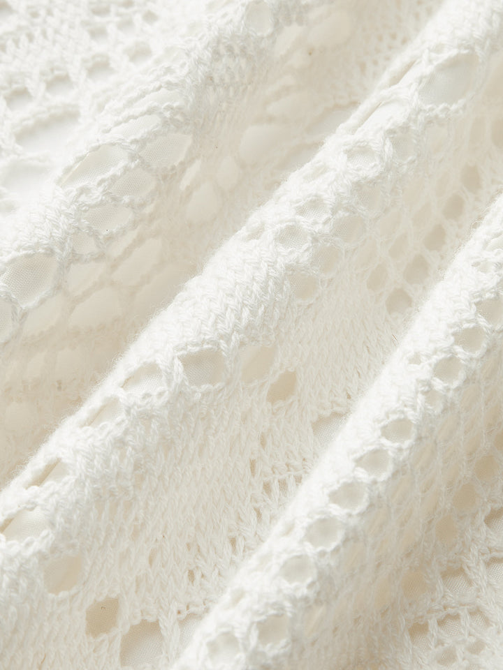 Ensemble Jupe Semi-Transparente à Liens au Crochet