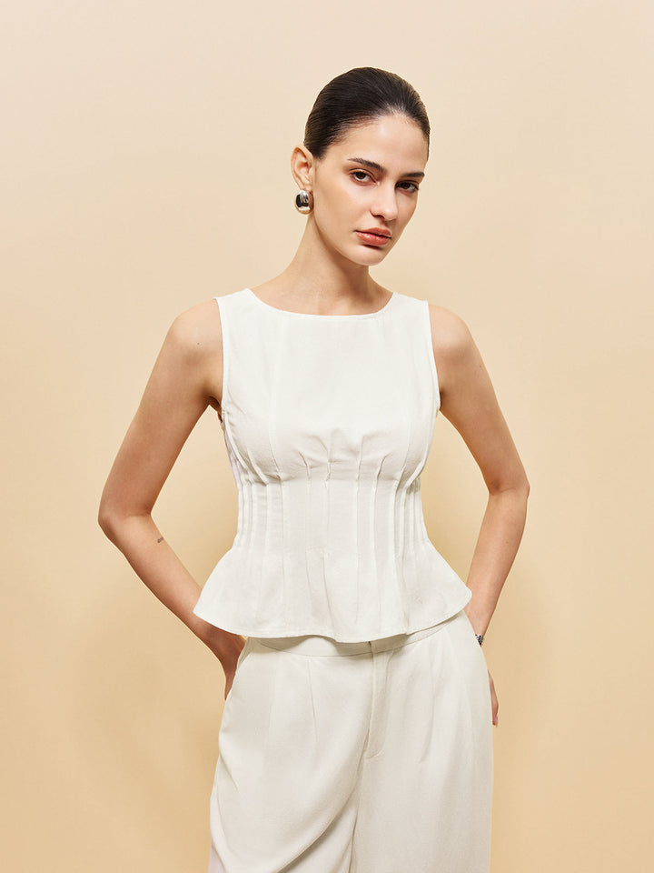 Ensemble Jupe-Culotte et Haut Peplum
