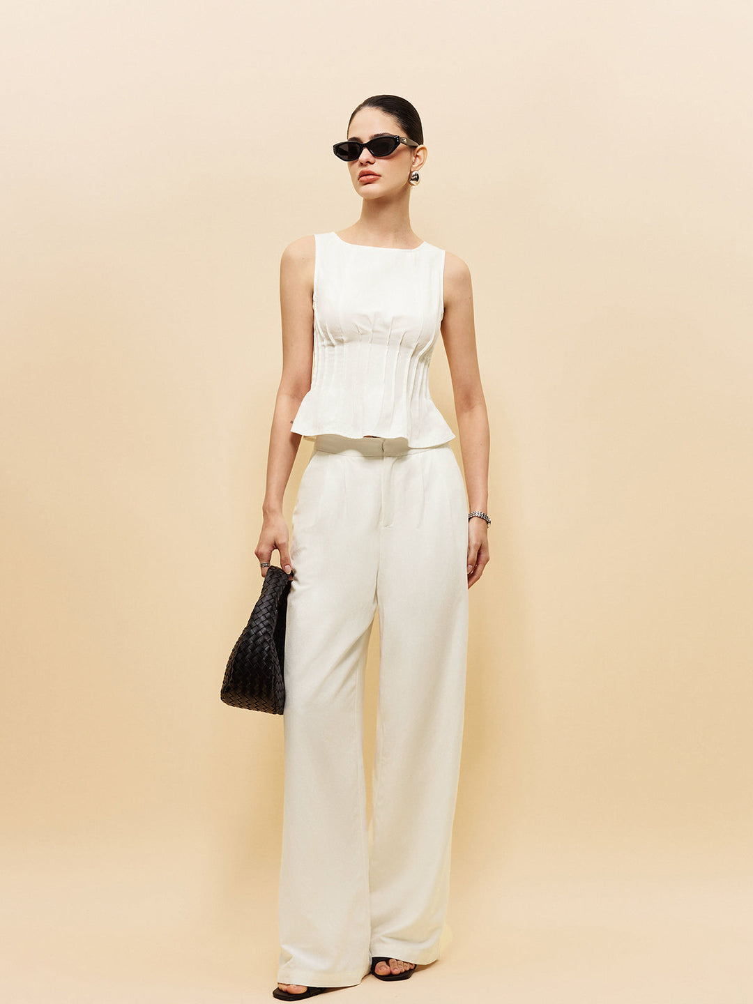 Ensemble Jupe-Culotte et Haut Peplum