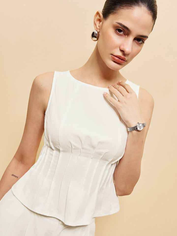 Ensemble Jupe-Culotte et Haut Peplum