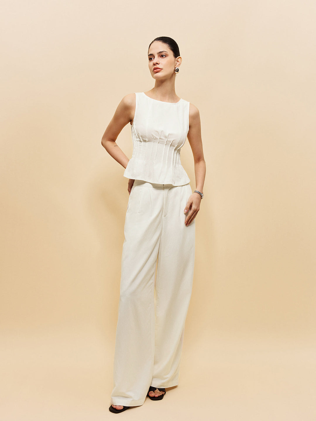 Ensemble Jupe-Culotte et Haut Peplum