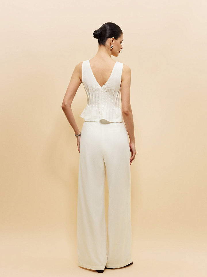 Ensemble Jupe-Culotte et Haut Peplum