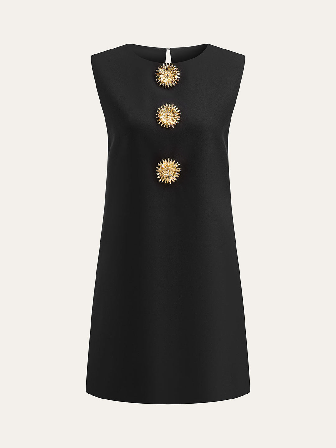 Robe Mini Sans Manches en Métal