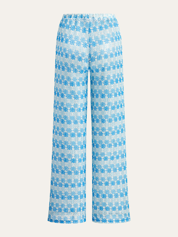Ensemble Pantalon Dos Nu en Crochet à Nouer