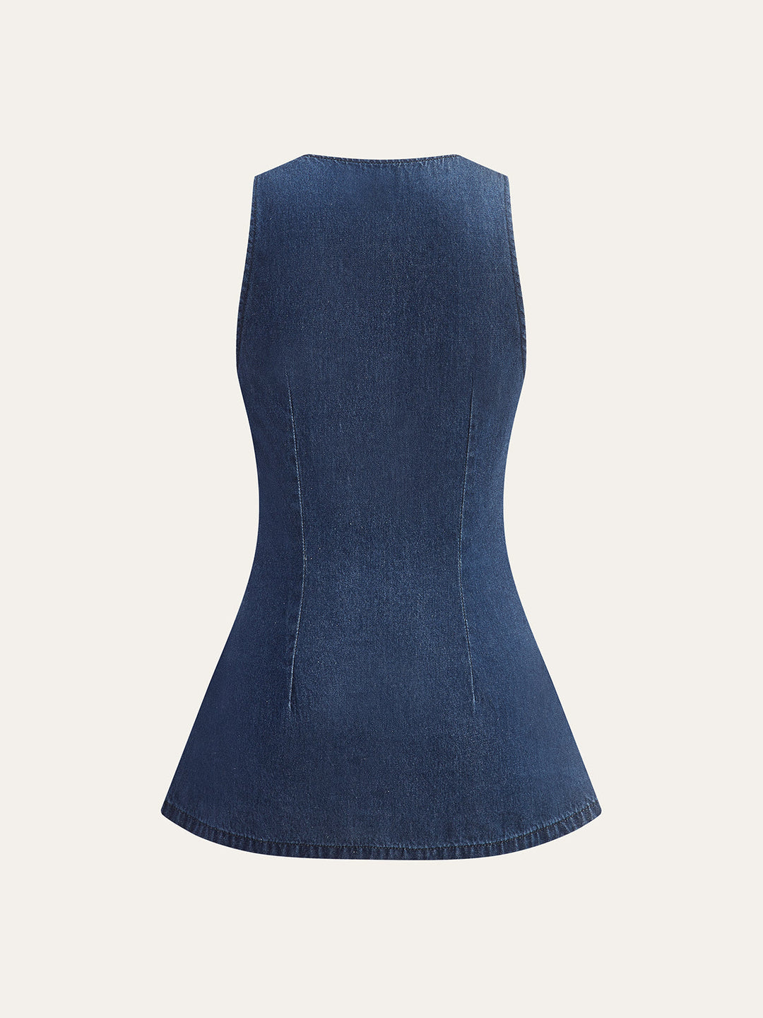 Gilet Bouton Classique en Denim