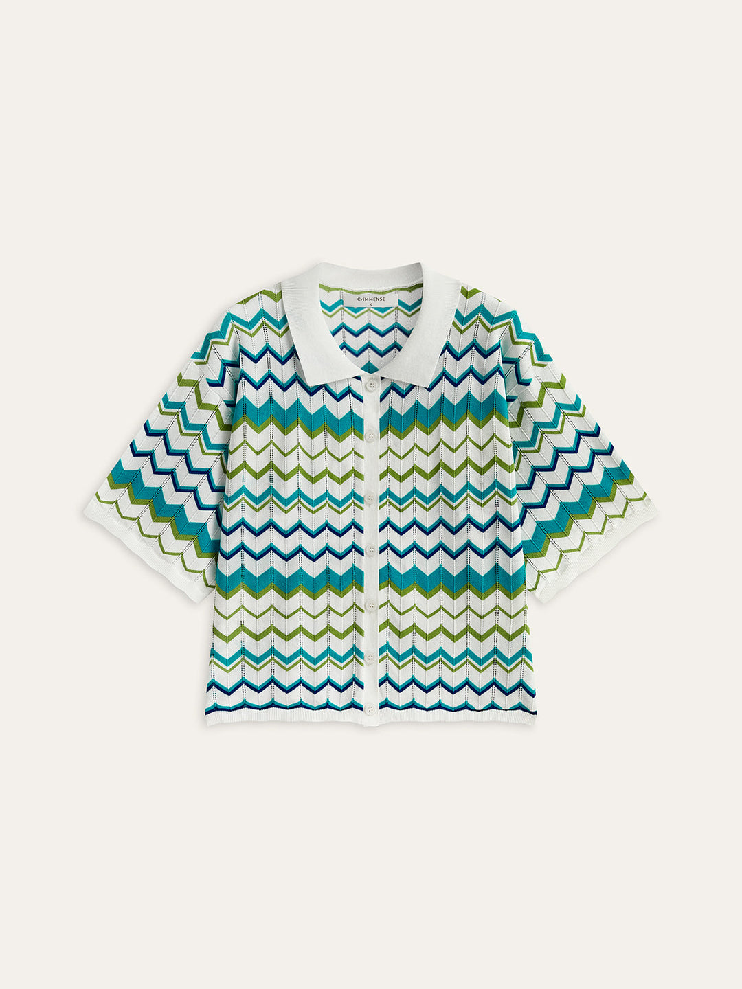 Ensemble Short Tricoté à Motif Chevron