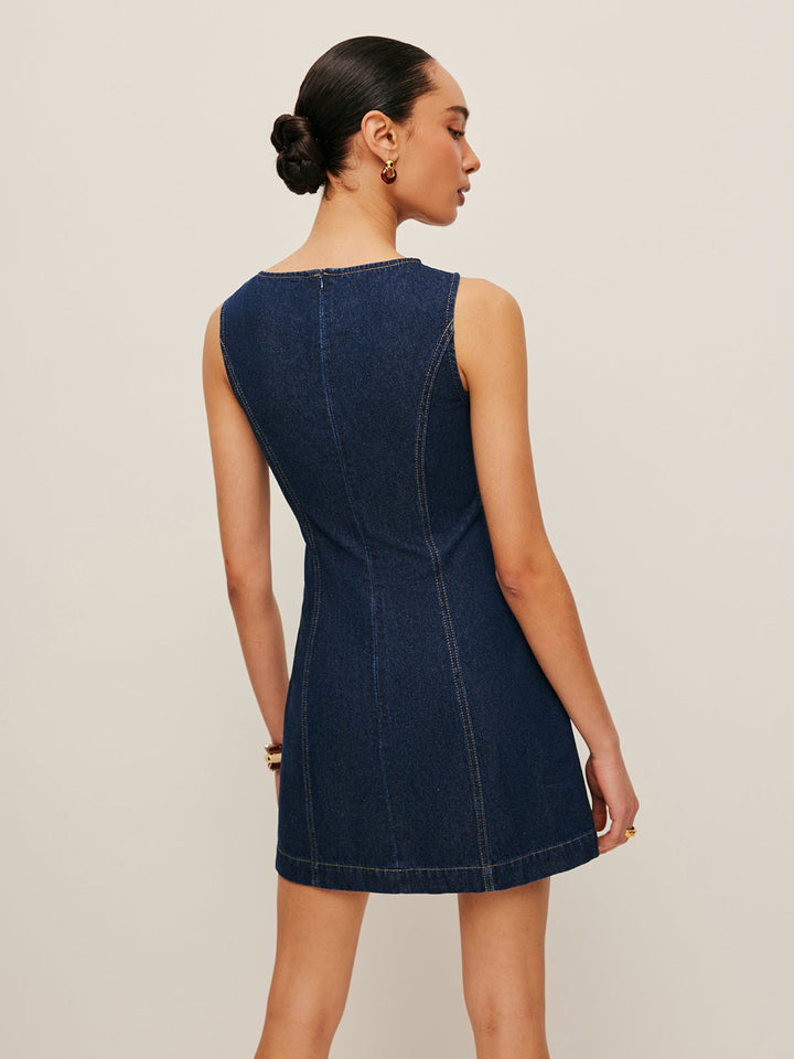 Robe en jean sans manches