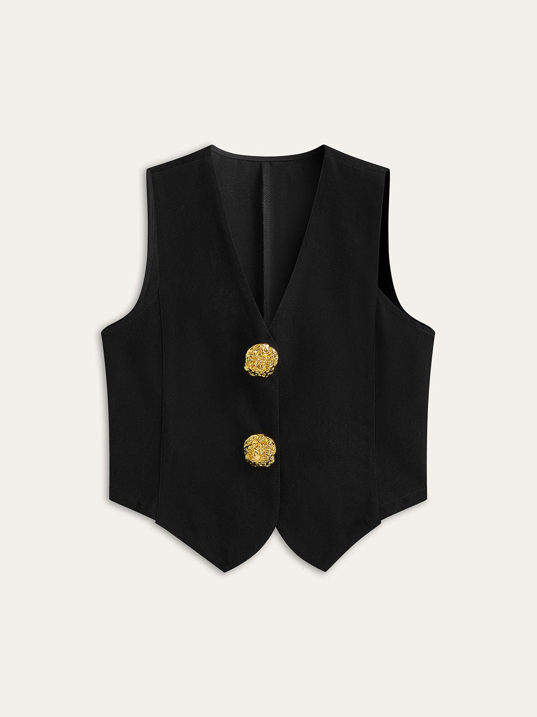 Gilet Boutonné en Denim sur Mesure