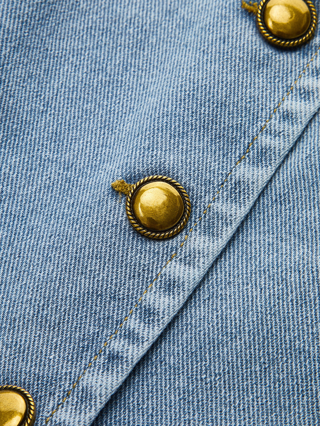 Gilet en jean sans manches à boutons