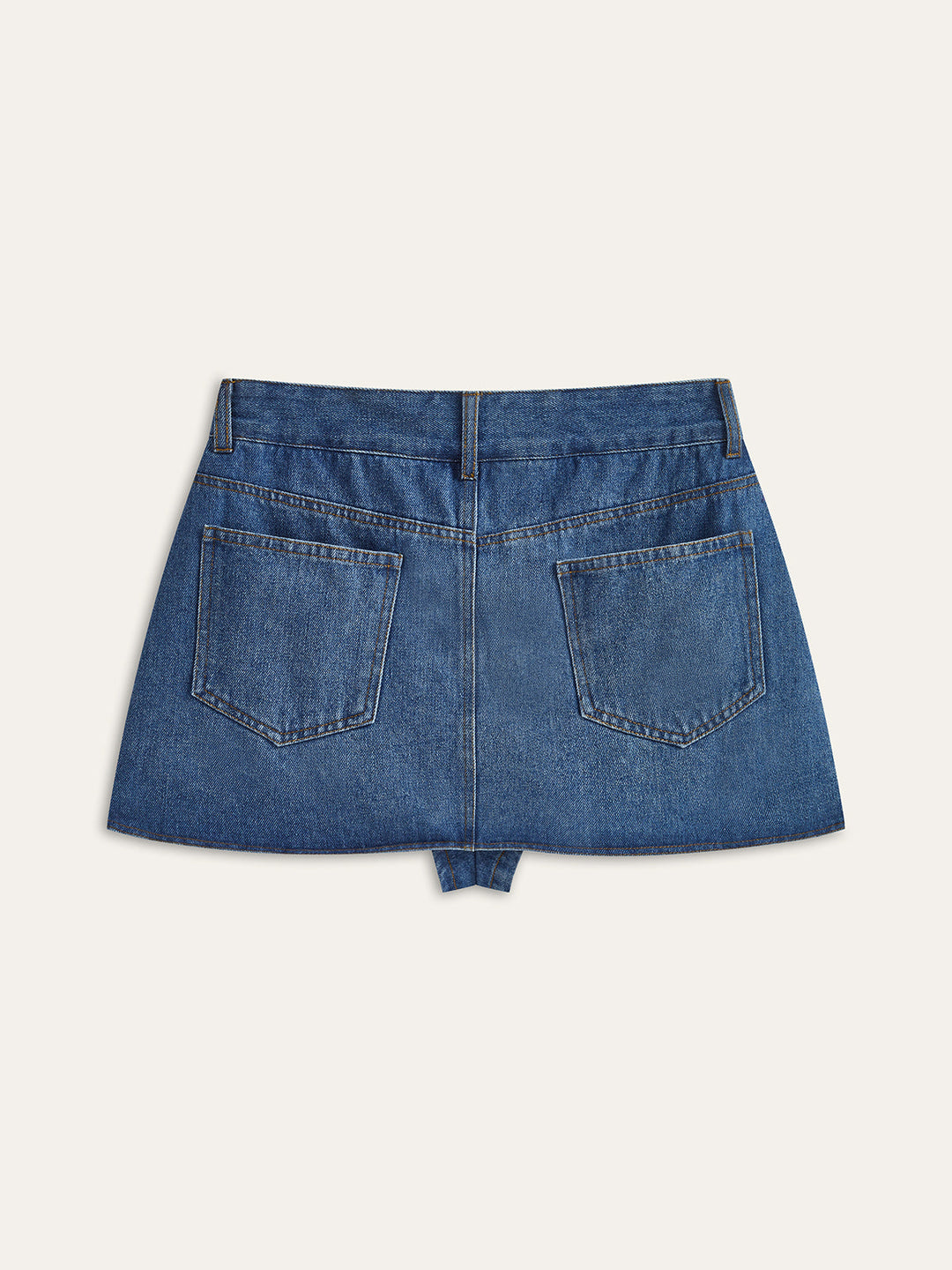 Jupe en jean asymétrique à poches