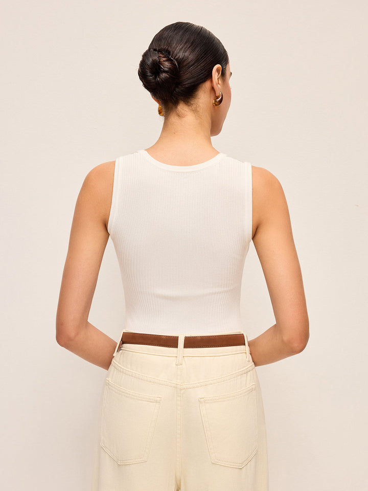 Haut en Maille avec Détails en Mesh Transparent