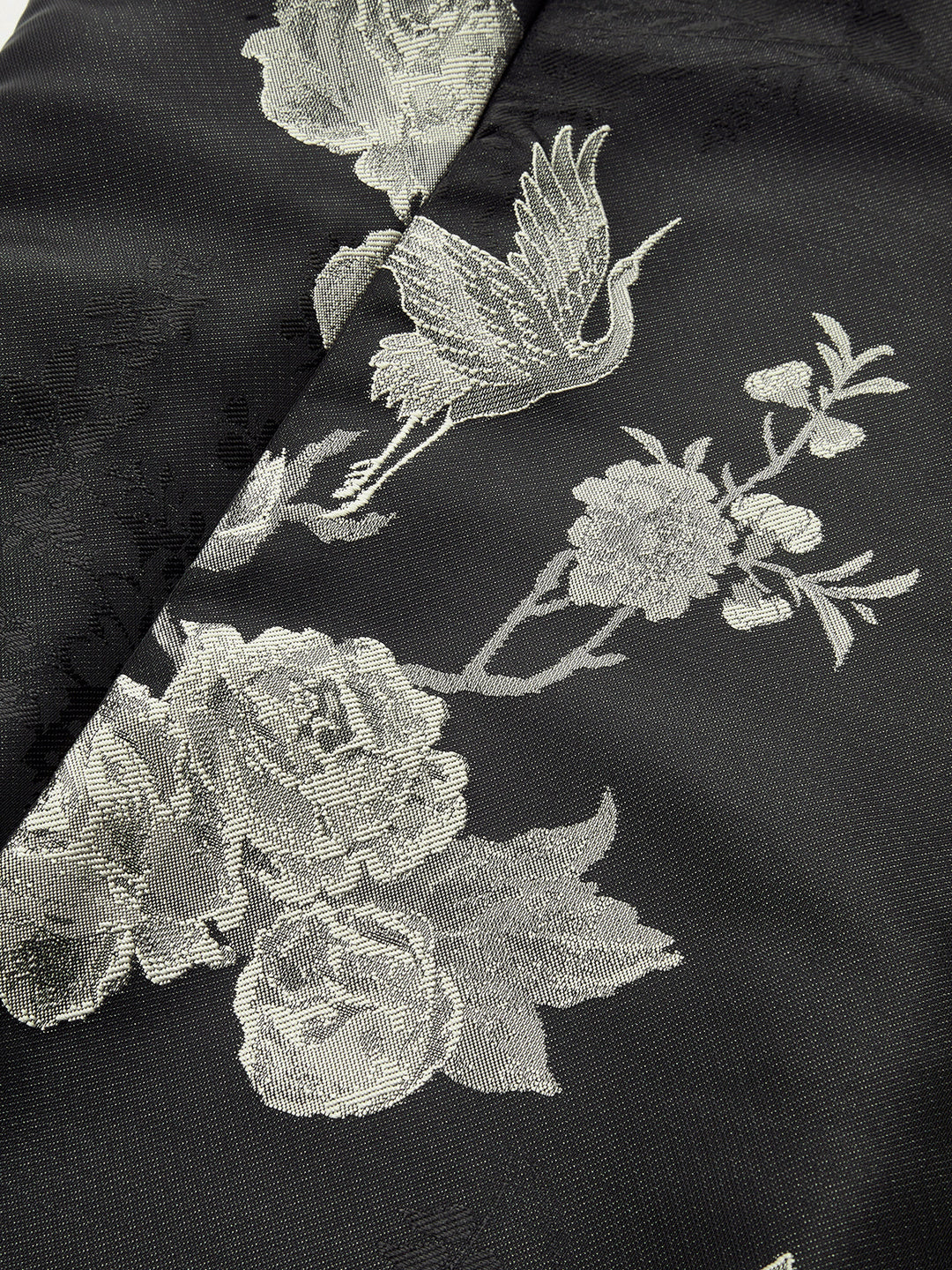 Robe Longue à Imprimé Floral et Détail Col Cheminée