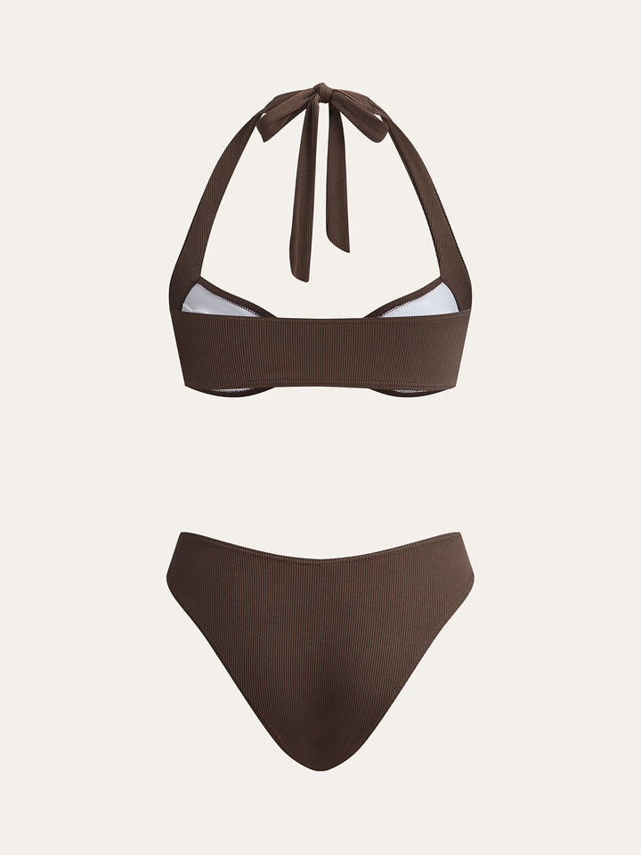Ensemble Bikini à Décolleté Détaillé