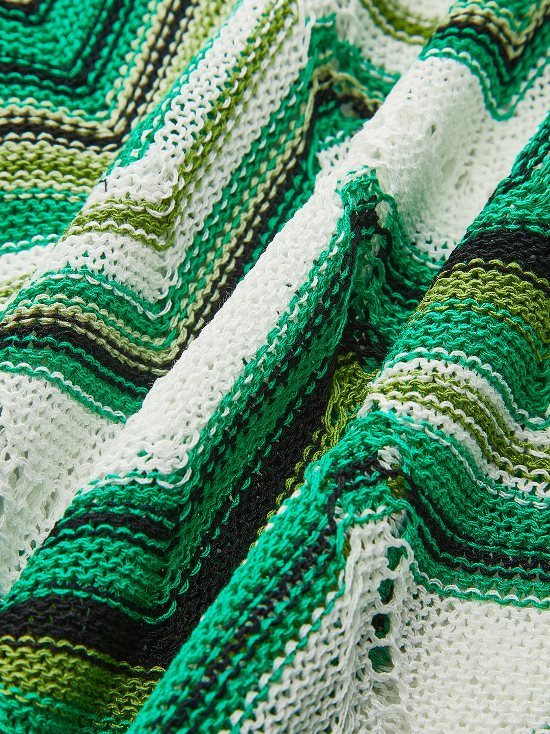 Robe mi-longue en tricot à bretelles à chevrons