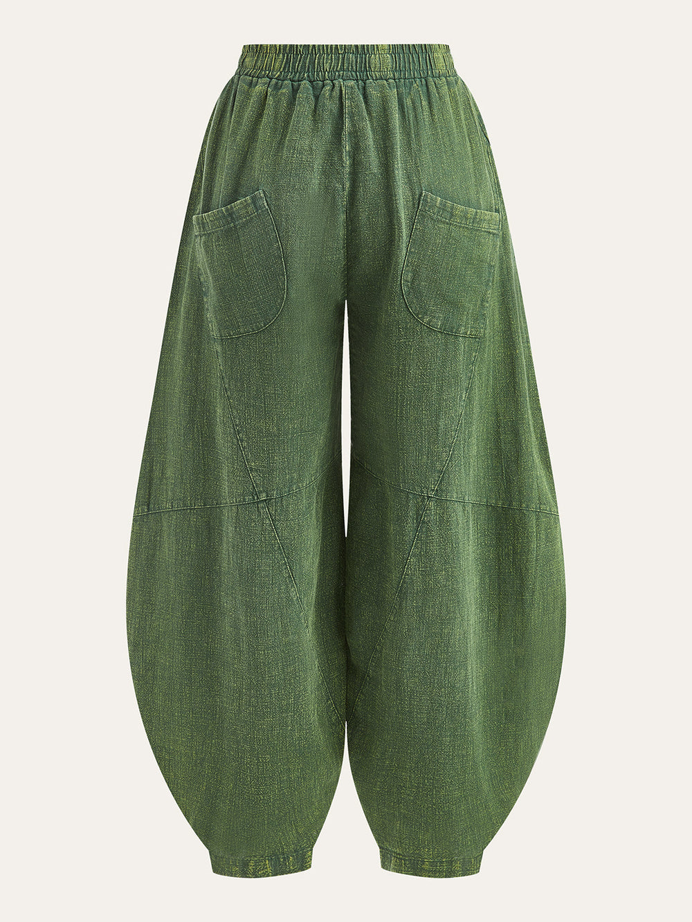 Pantalon Lanterne Desserré à Panneaux Décolorés